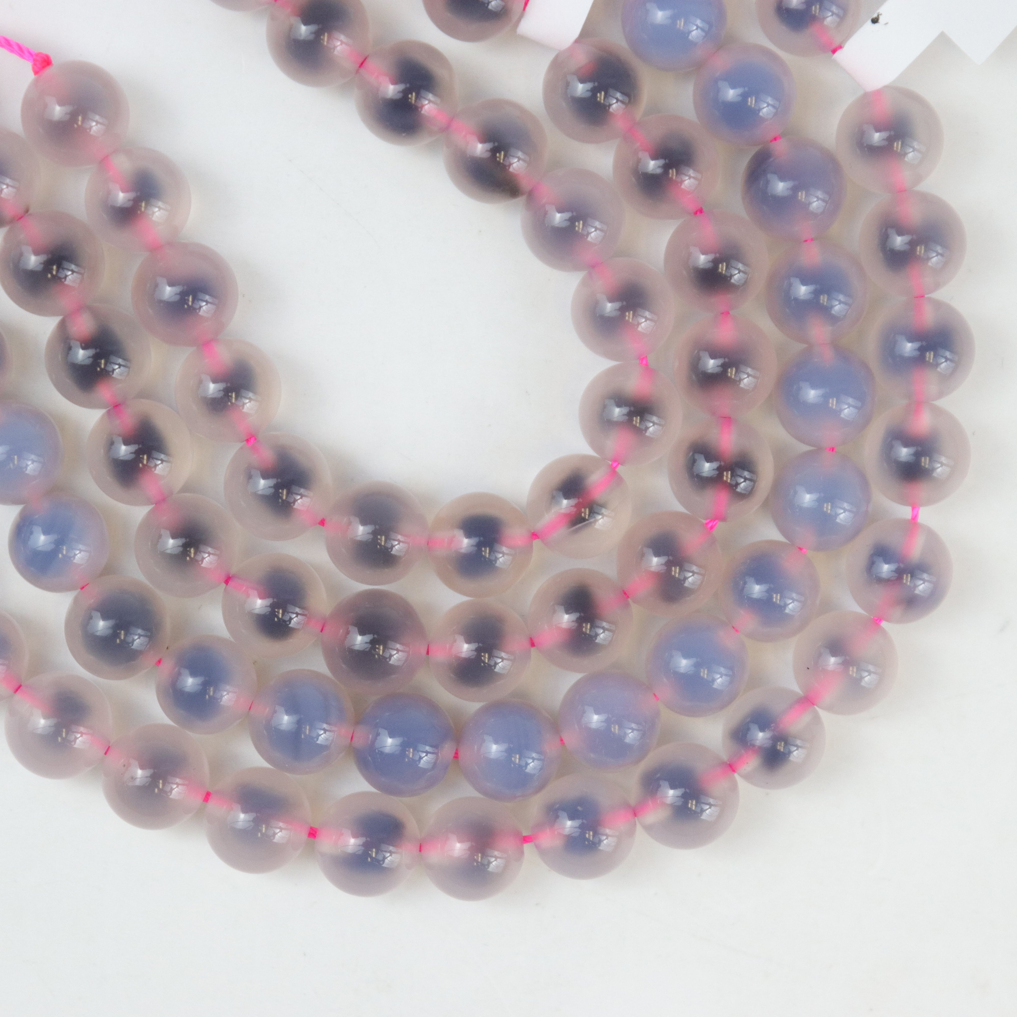 8mm Dyed Pink Sugar Heart Agate Bead Half Strand