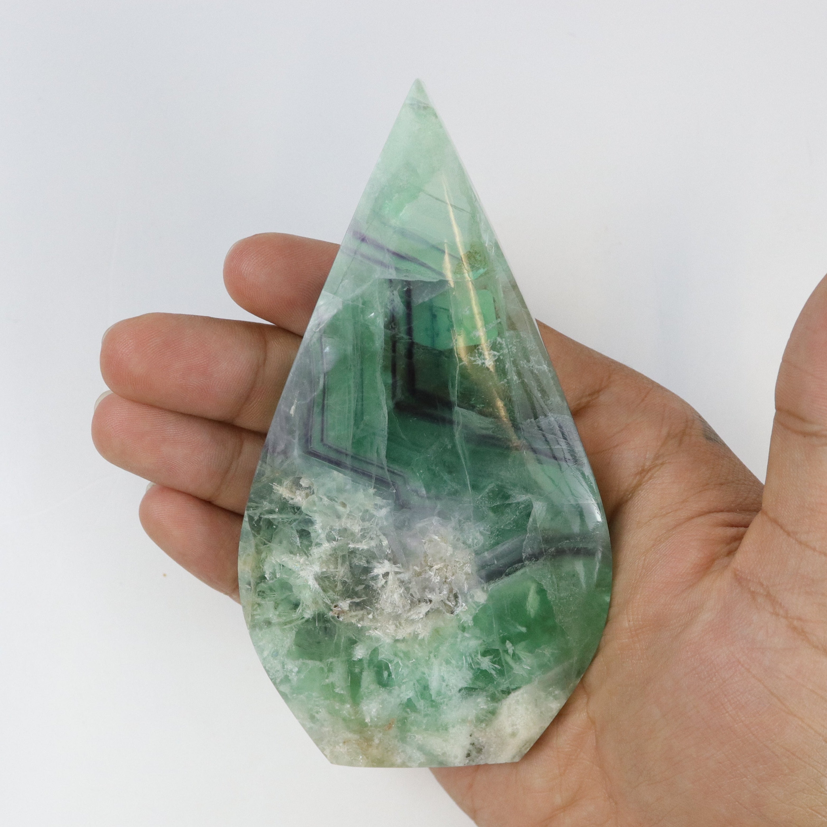 5 Inch HQ Rainbow Fluorite Scale C56