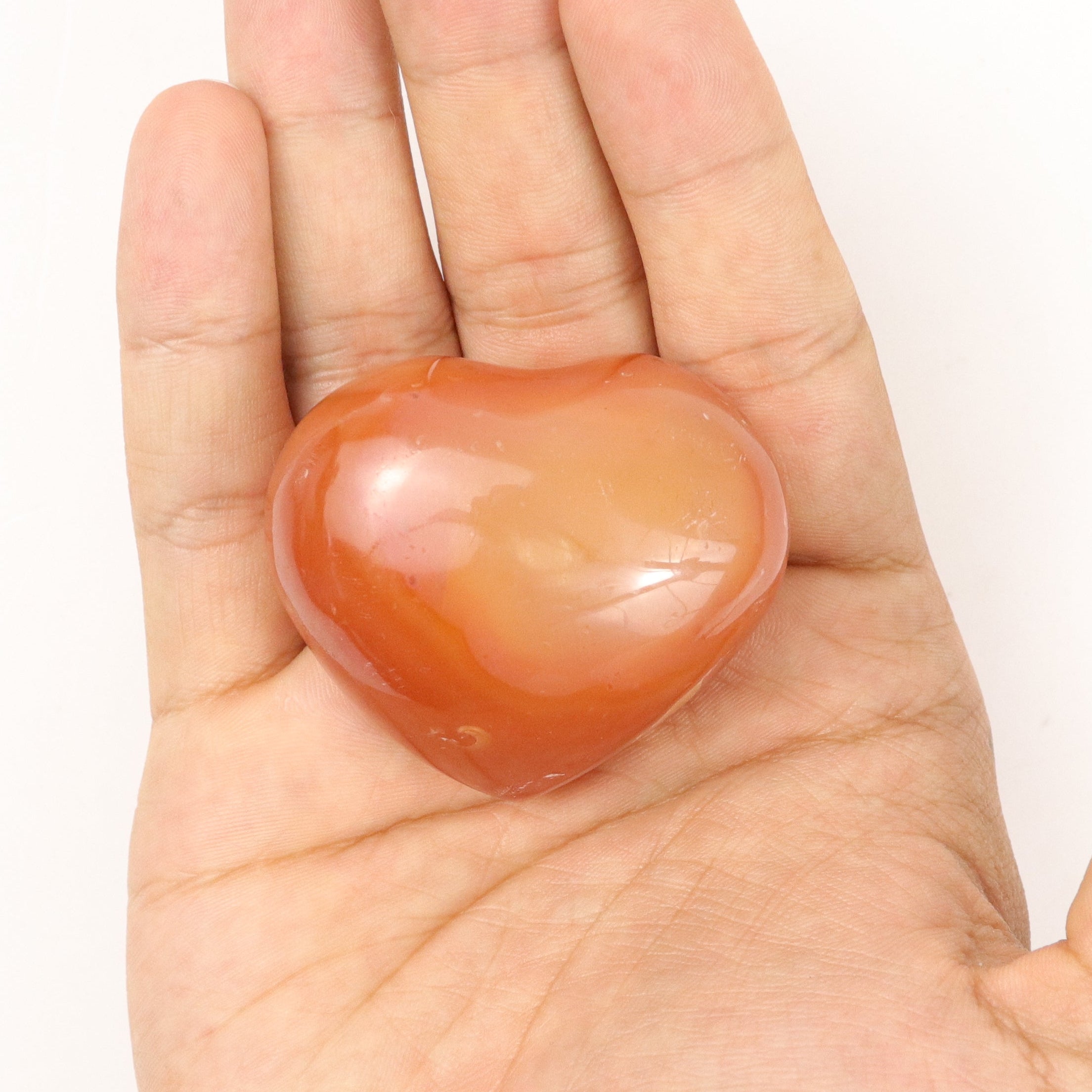 2 Inch Carnelian Heart J5