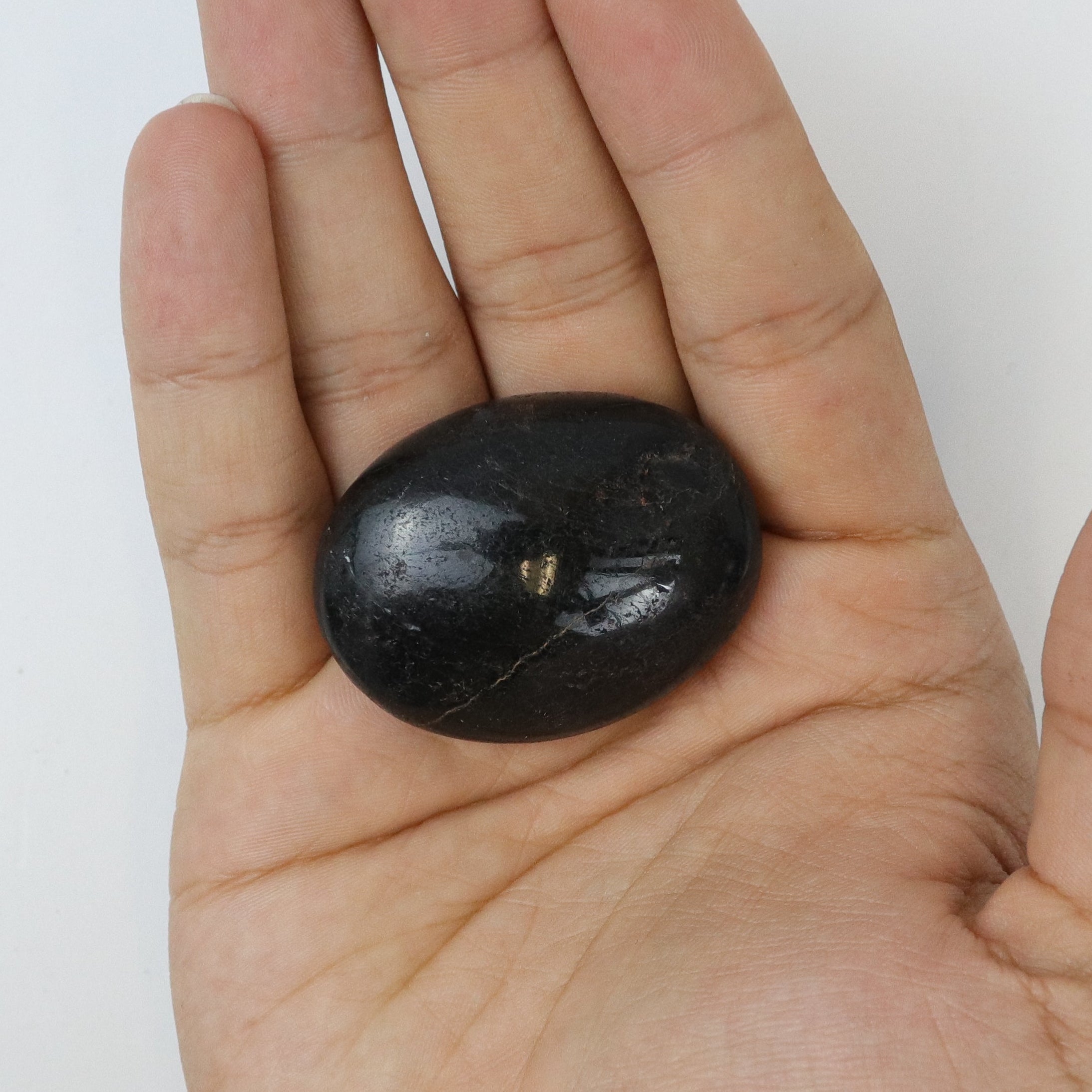 1.5 Inch Tourmaline Palm Stone H4