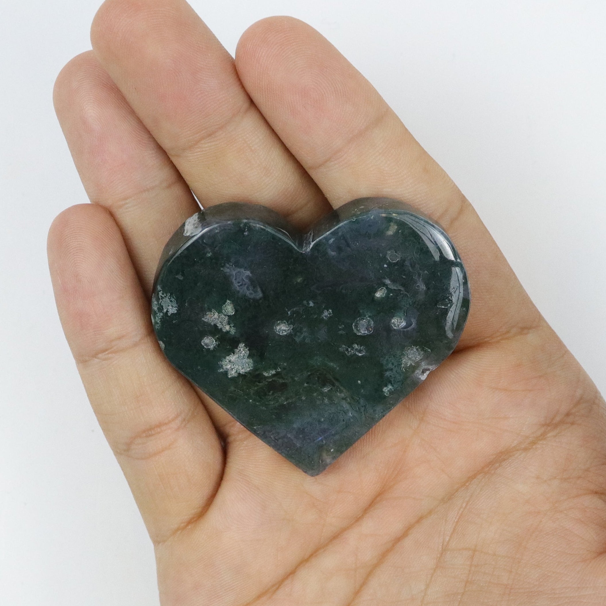 2 Inch Moss Agate Heart R5
