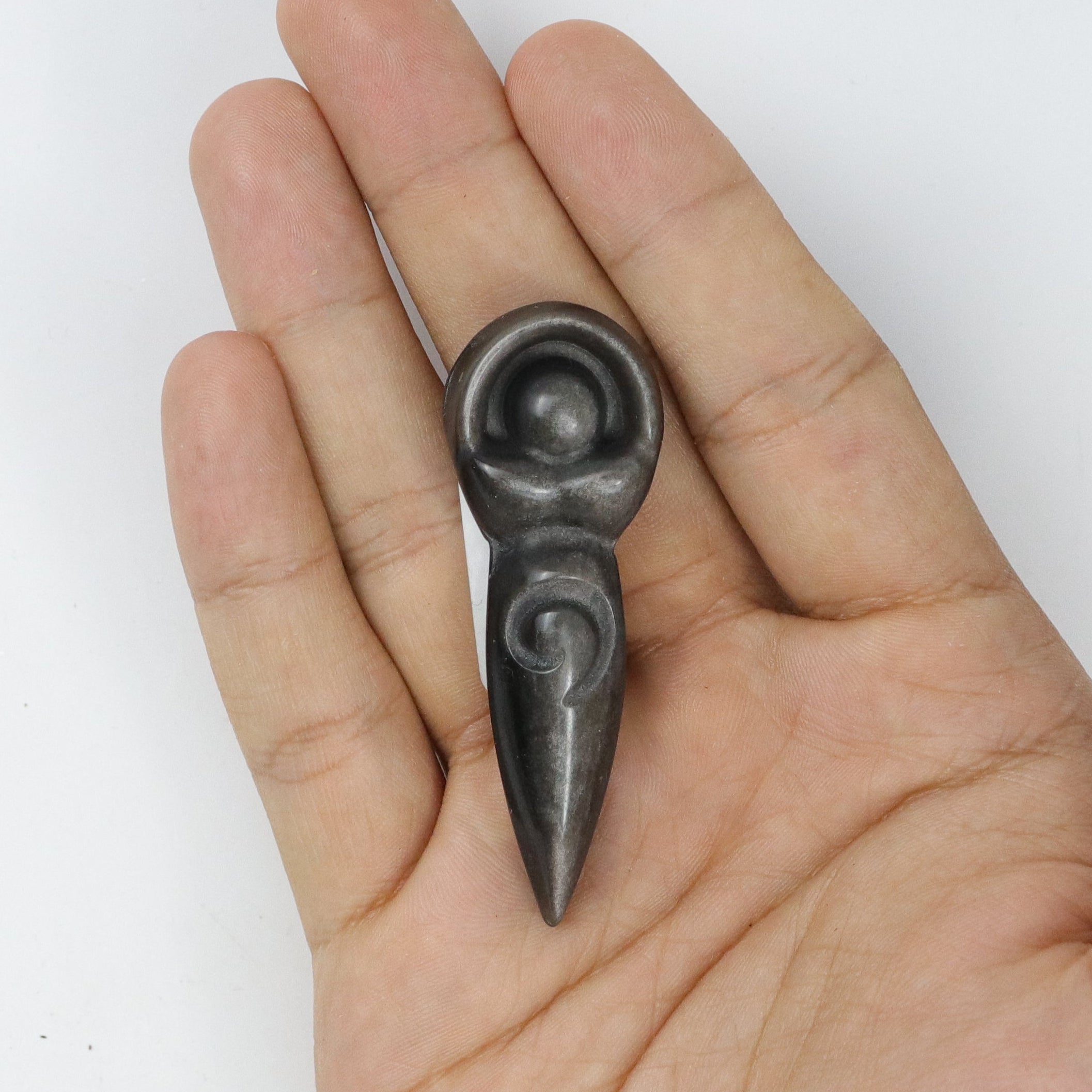 2.5 Inch Silver Sheen Obsidian Goddess B10