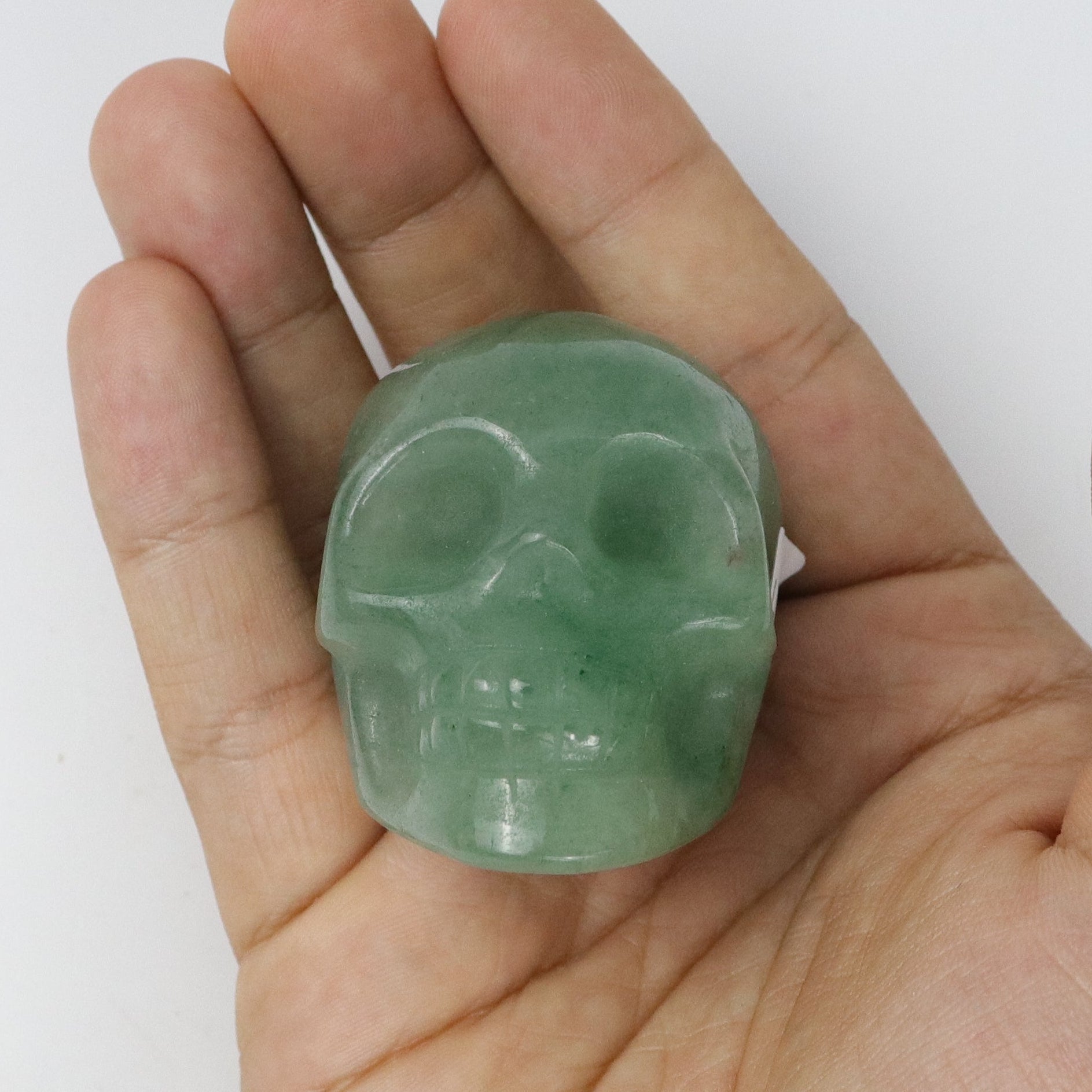 2.25 Inch Green Aventurine Skull L19