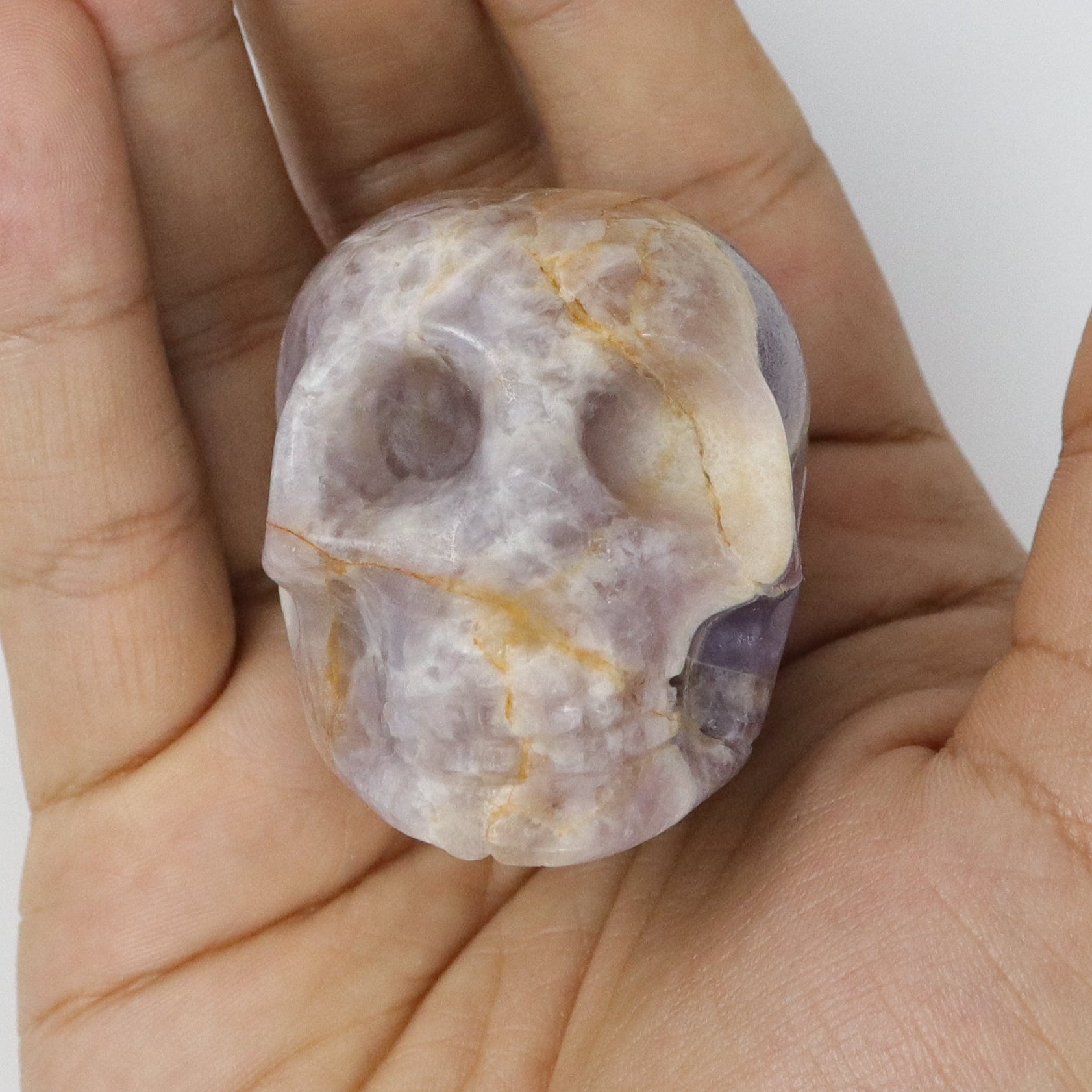 2.25 Inch Chevron Amethyst Skull B19