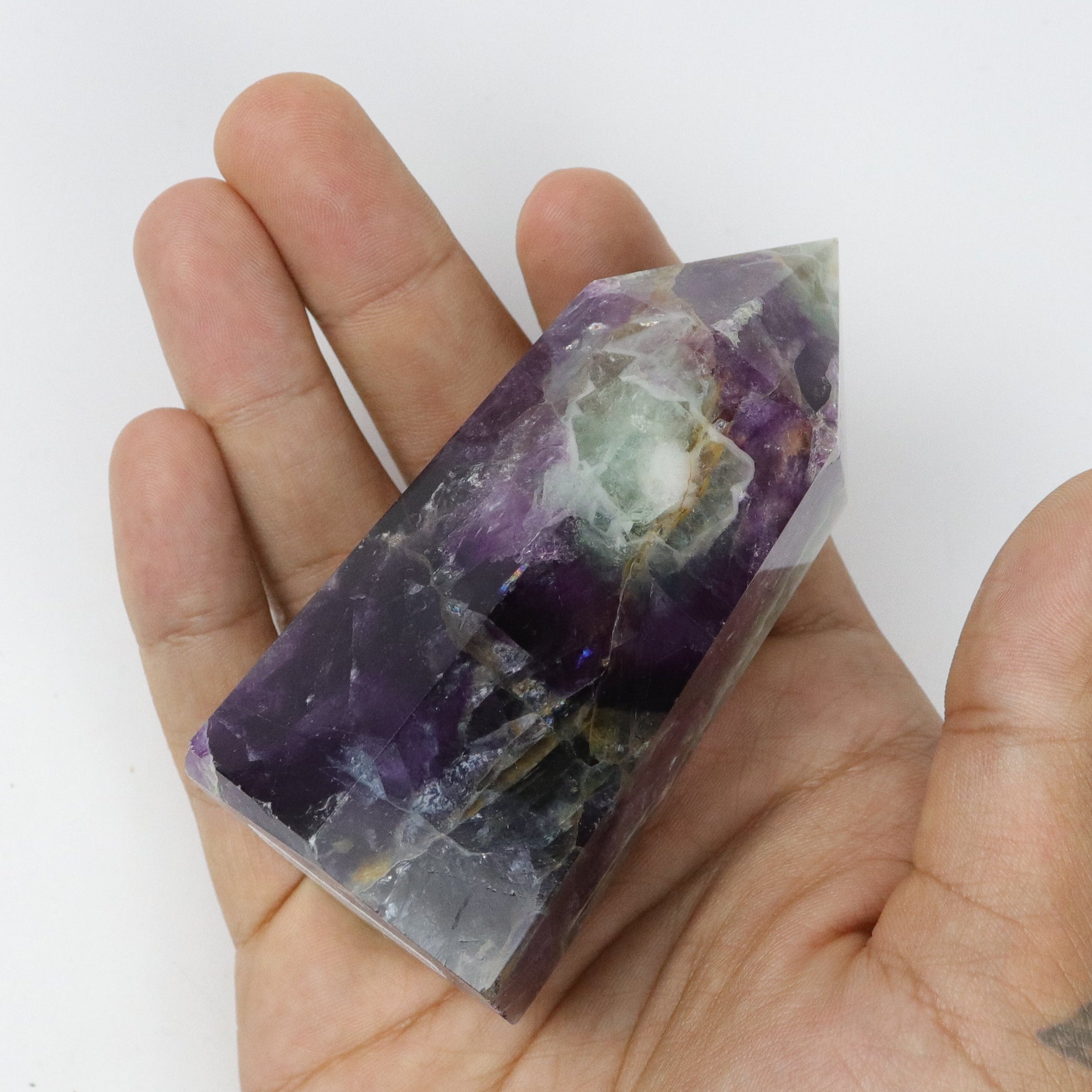 3.5 Inch Fluorite Tower D32