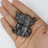 2 Inch Silver Sheen Obsidian Highland Cow S18