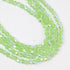 4mm Light Green Faceted Bicone Crystal 12-Inch Bead Strand