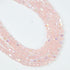 4mm Light Pink Faceted Bicone Crystal 12-Inch Bead Strand