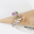 Pink & Green Tourmaline Adjustable Ring K9