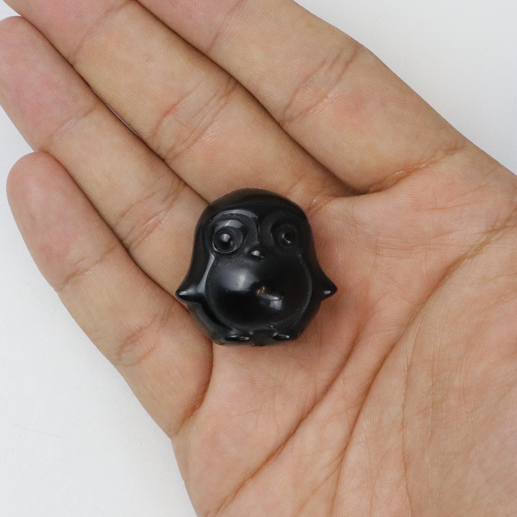 1 Inch Obsidian Mini Penguin Carving A6