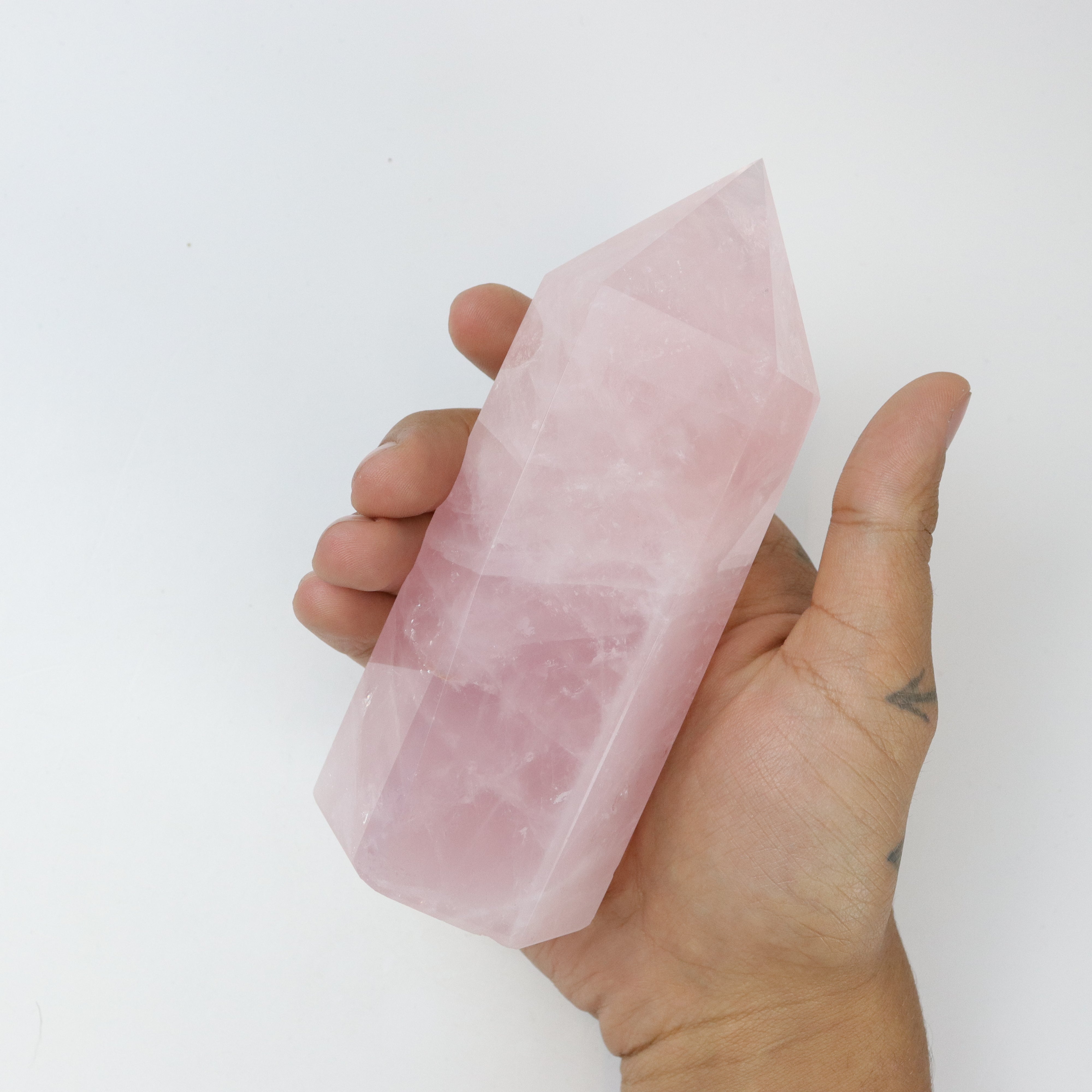 5.75 Inch HQ Rose Quartz Tower B68