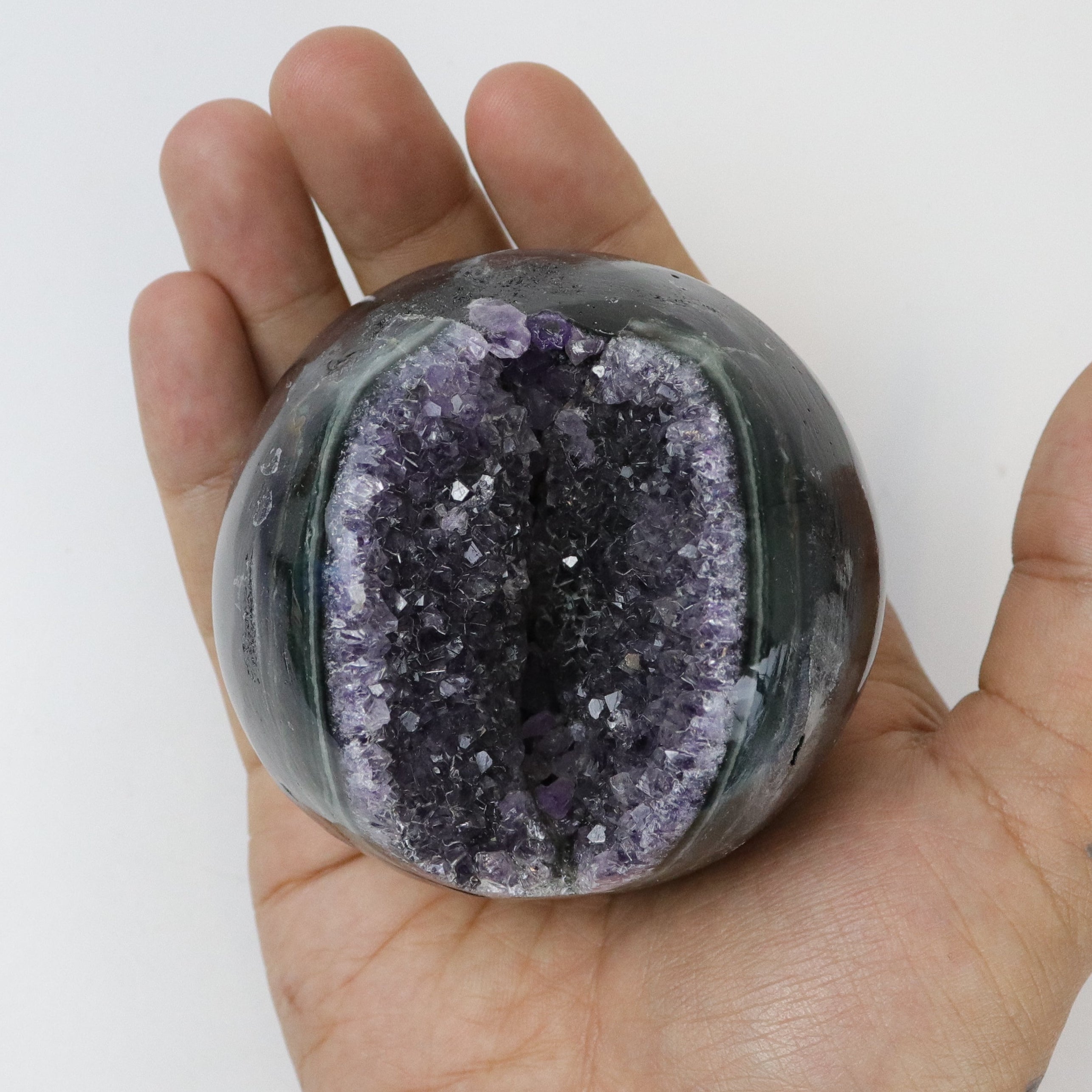 3 Inch Uruguayan Druzy Amethyst Sphere C97
