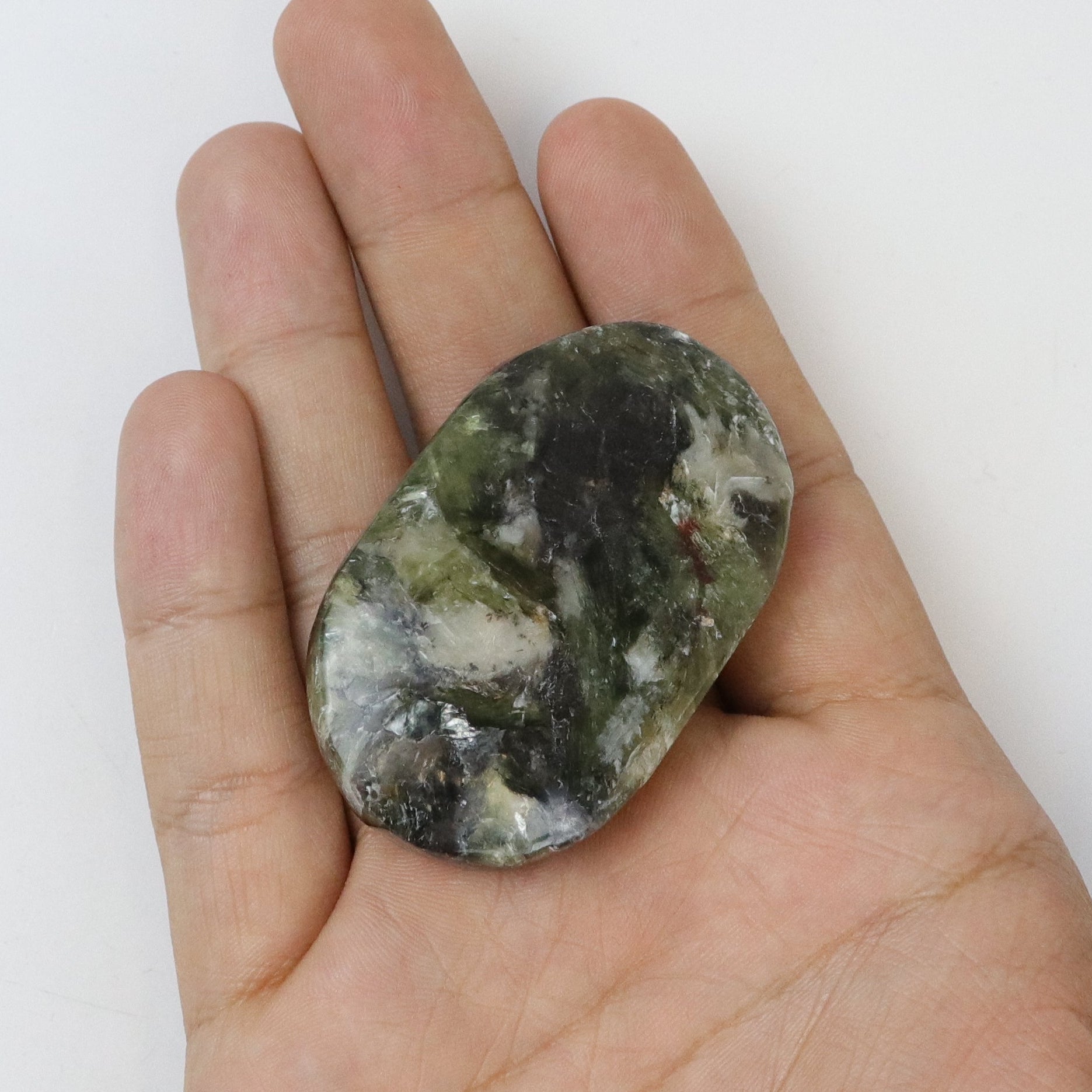 2.25 Inch Green Mica Palm Stone G10
