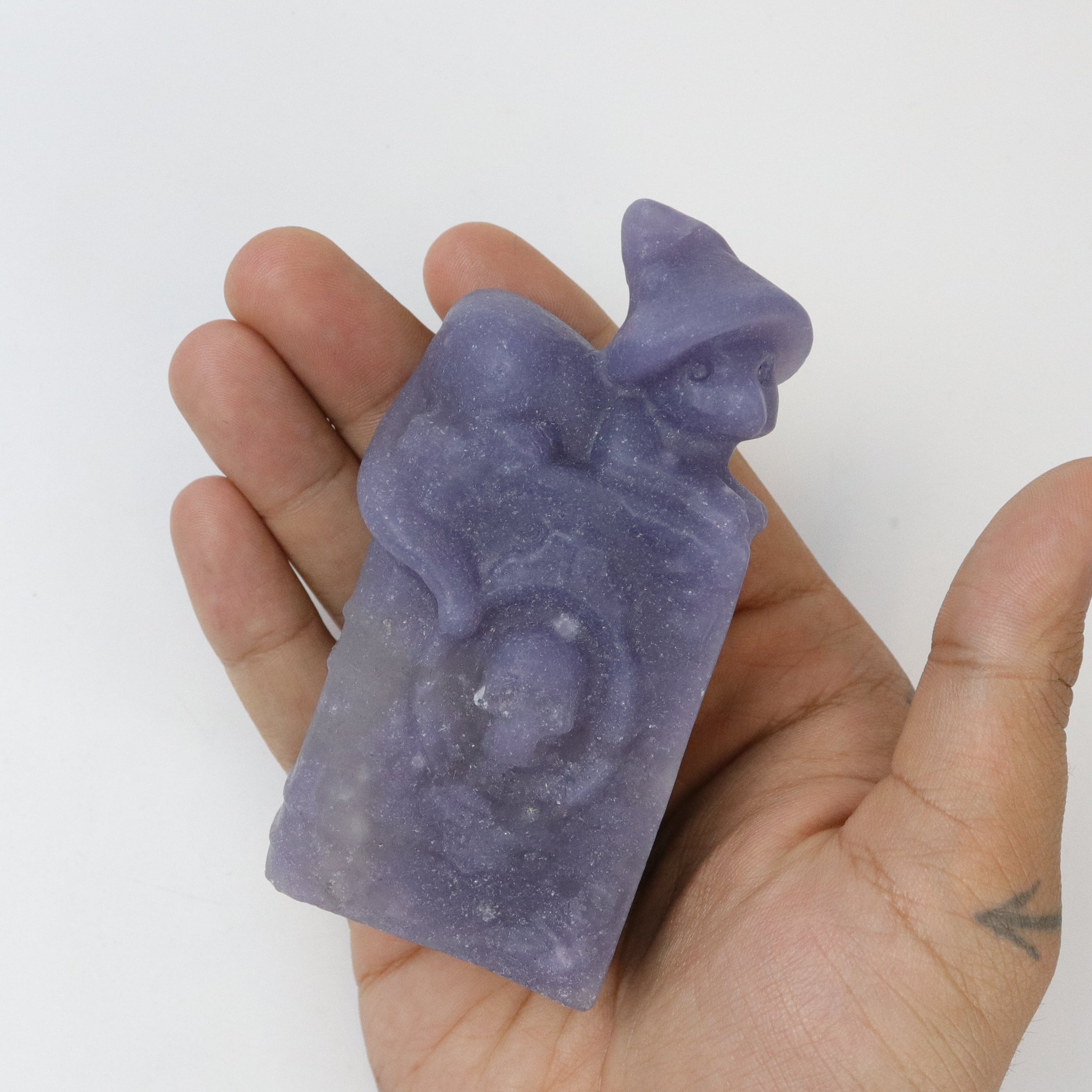 4 Inch Fluorite Witch Kitty on Book H47