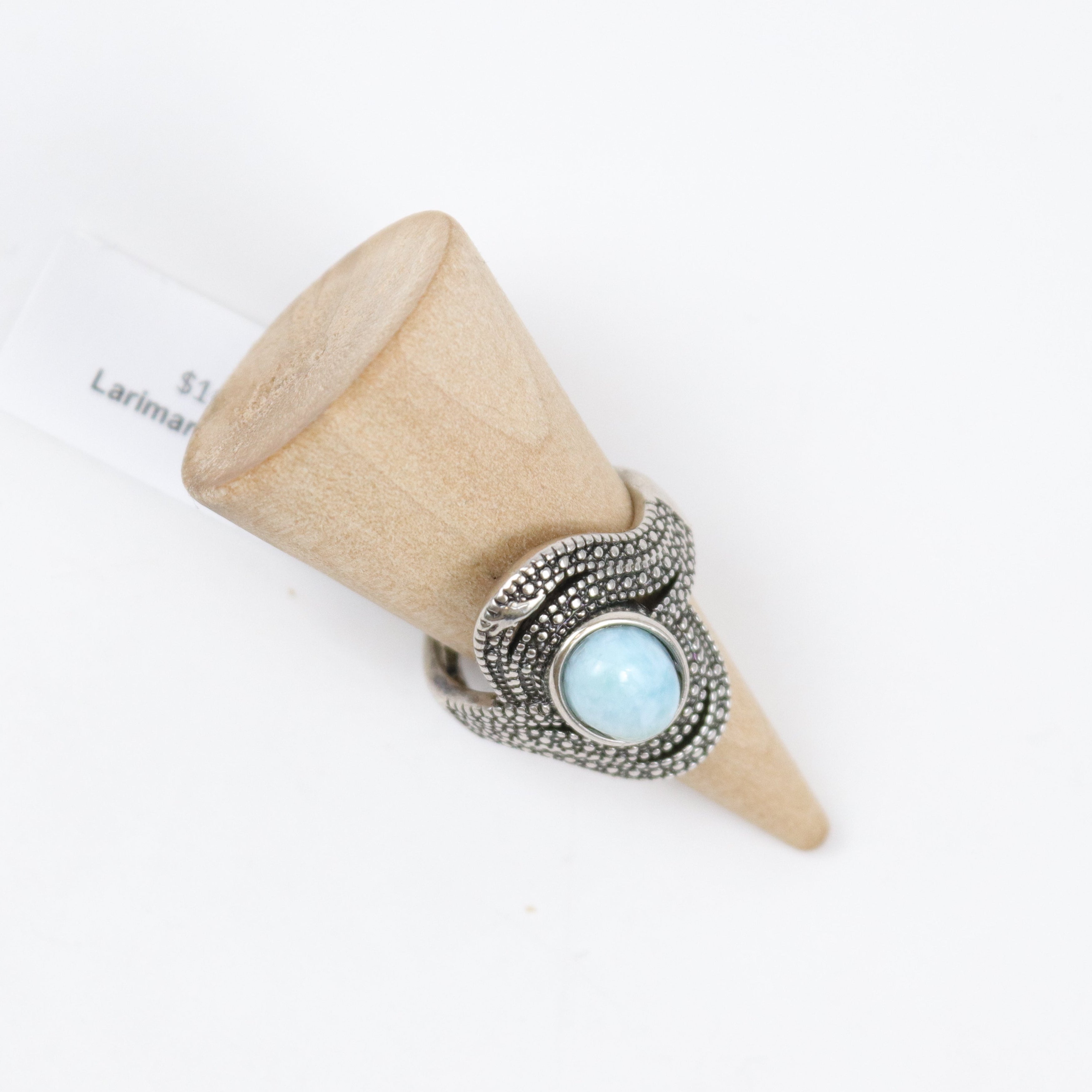 Adjustable Larimar Ring K10