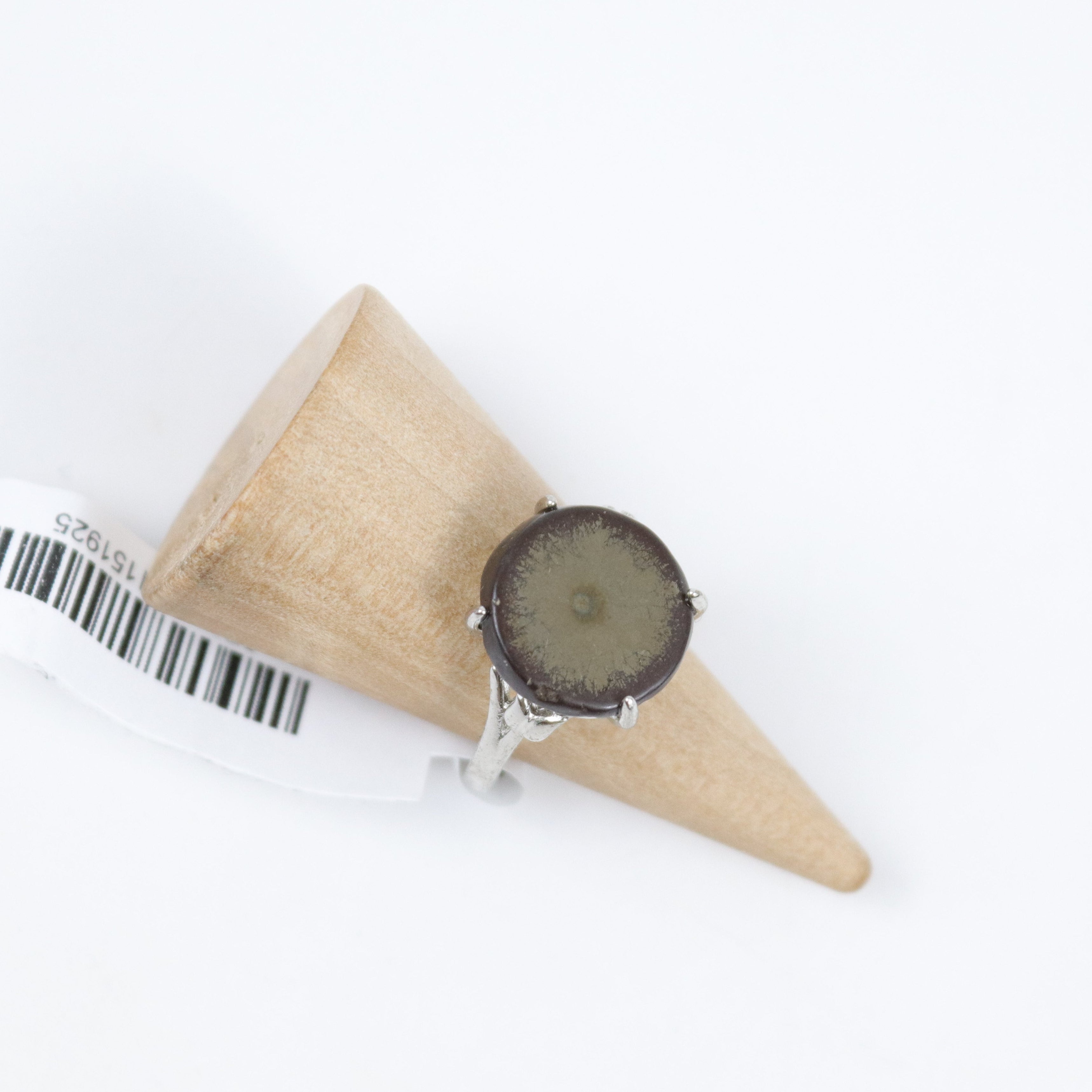 Adjustable Pyrite Coin Ring M10