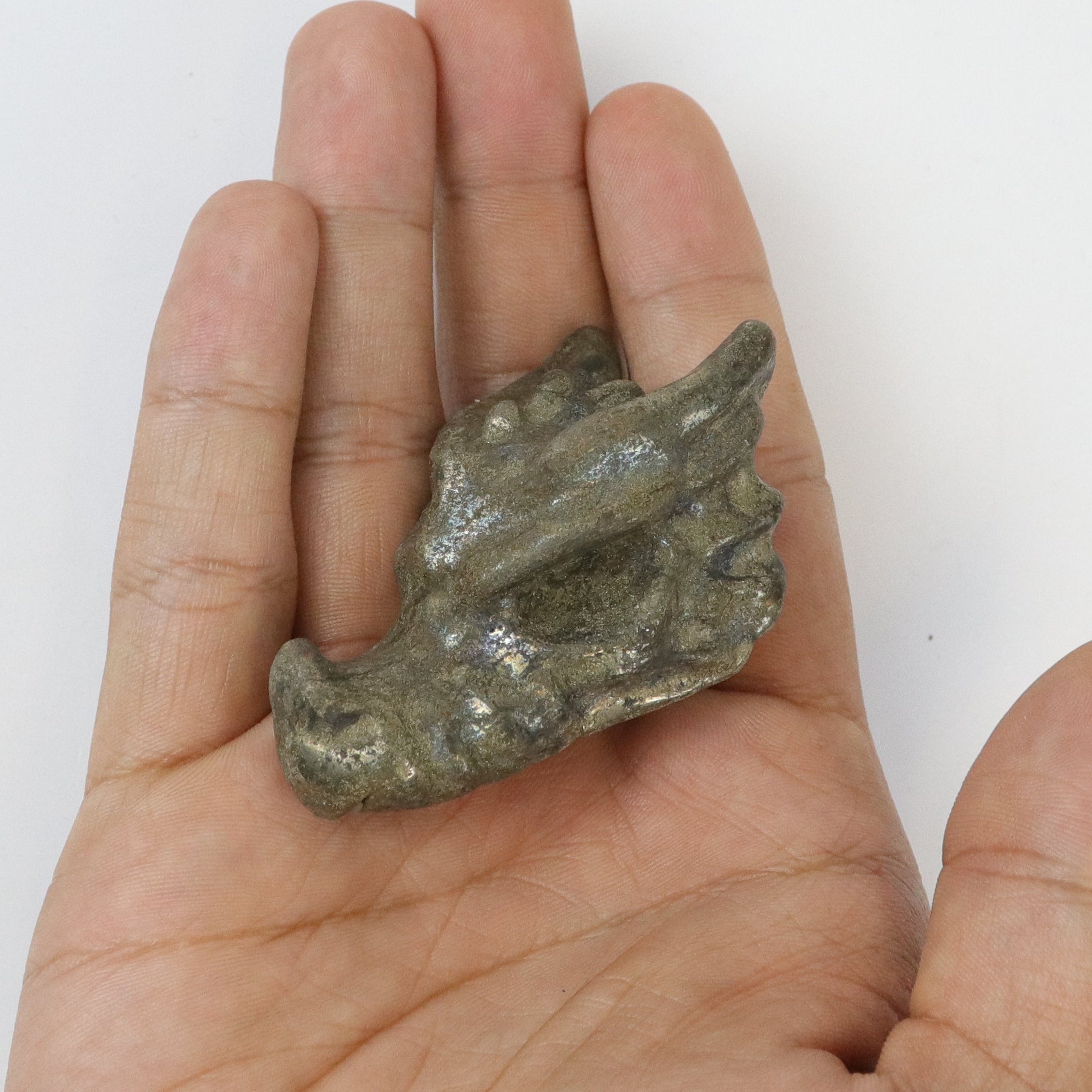 2 Inch Pyrite Dragon Head D12