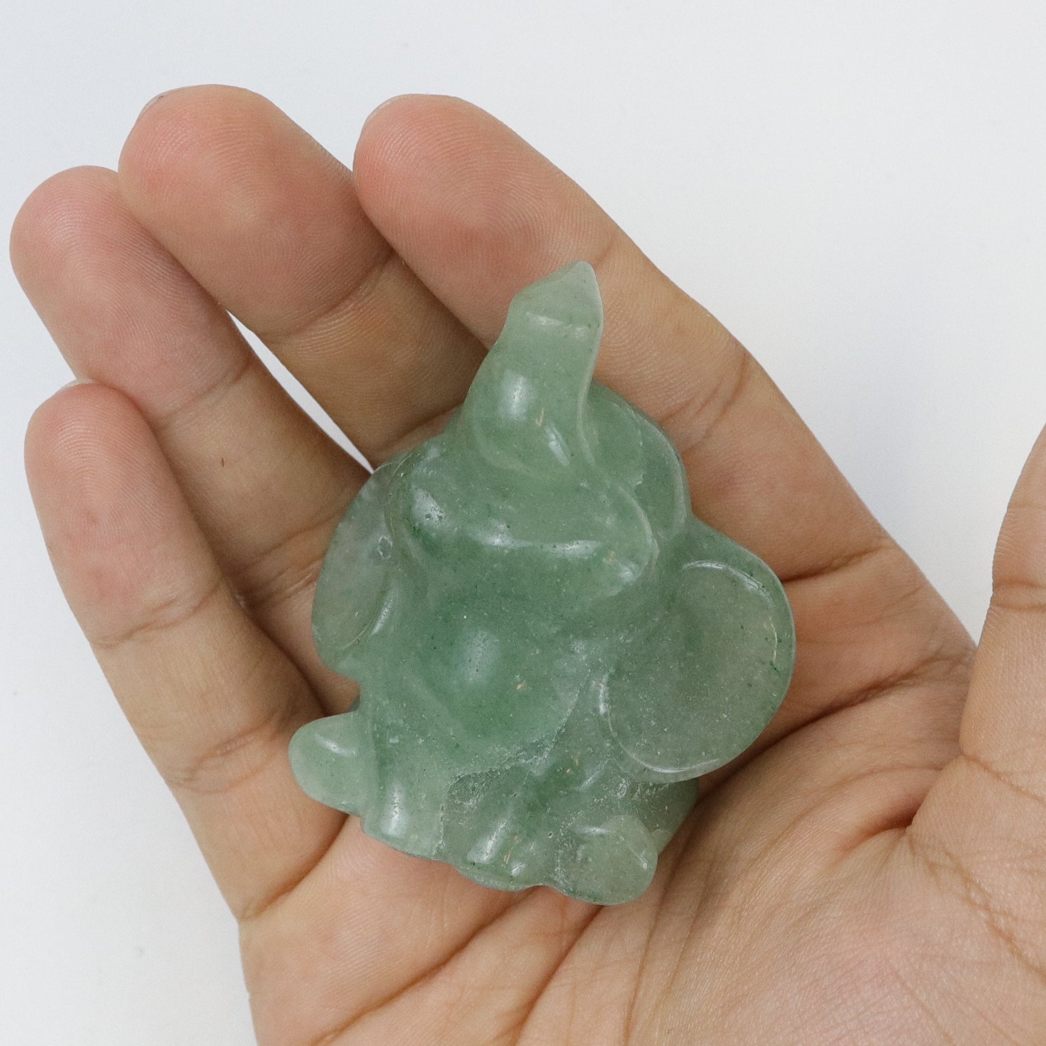 2.5 Inch Green Aventurine Elephant H17
