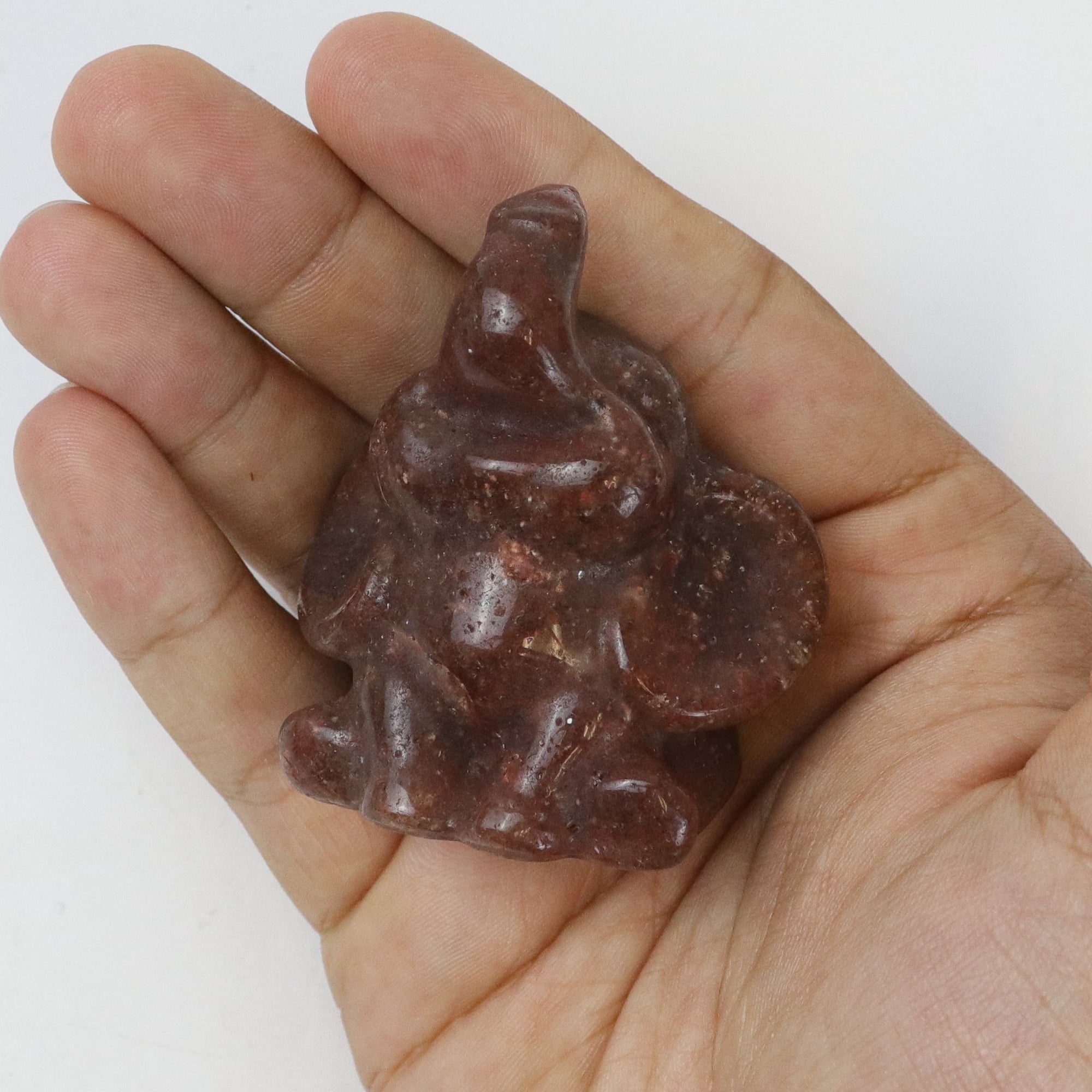 2.5 Inch Strawberry Quartz Elephant G17