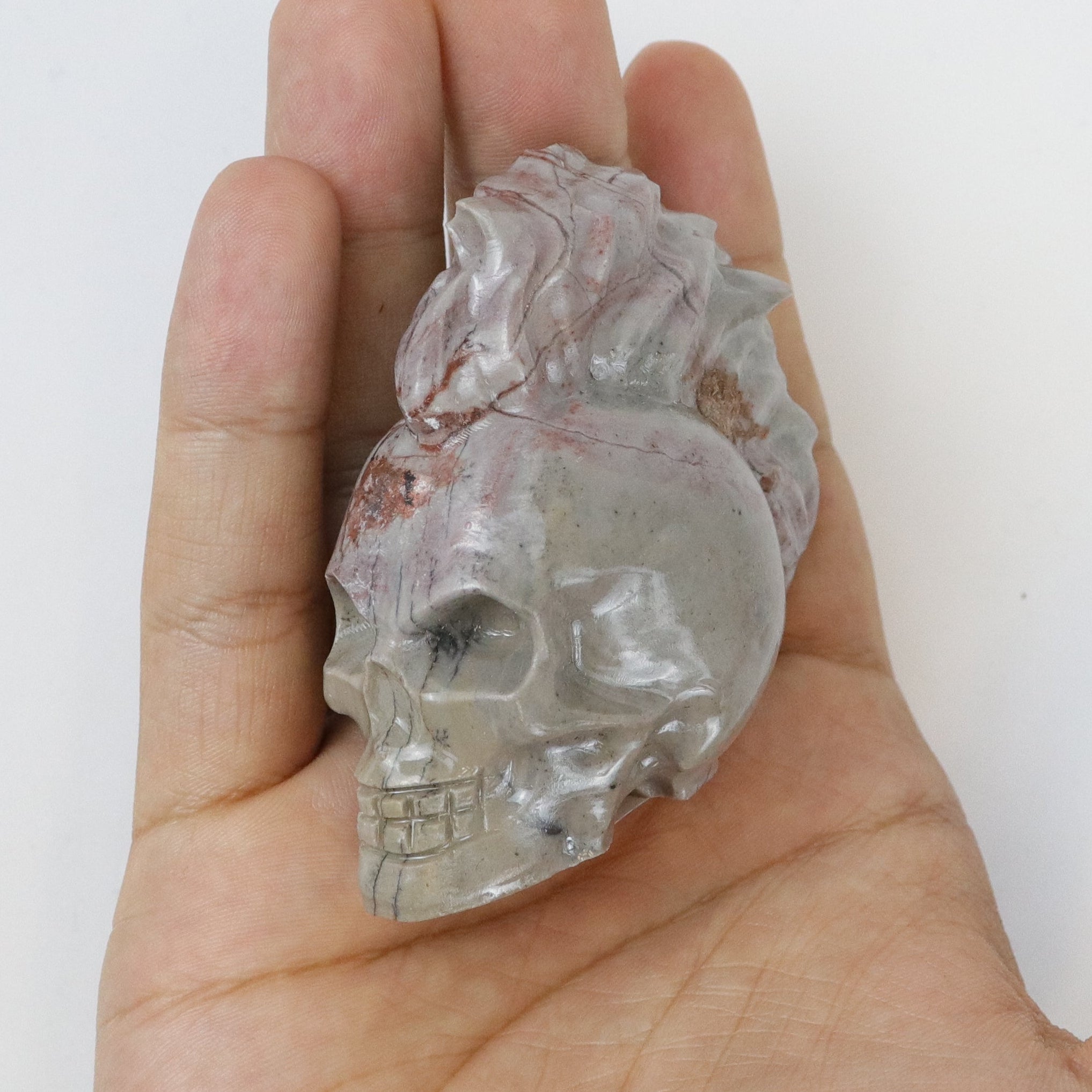 2.5 Inch Mixed Jasper Punk Skulls B23