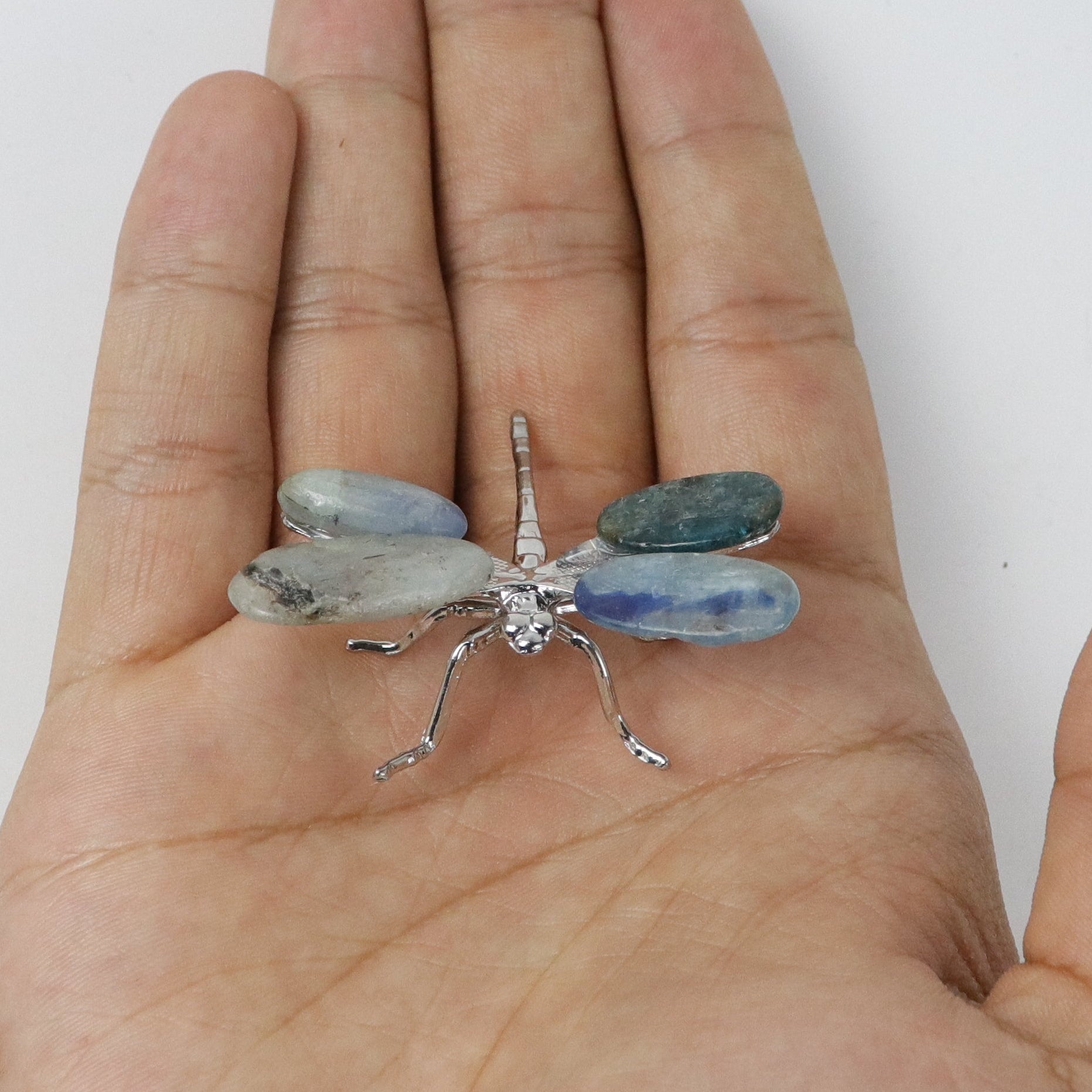 2 Inch Blue Kyanite Gem Chip Dragonfly L8