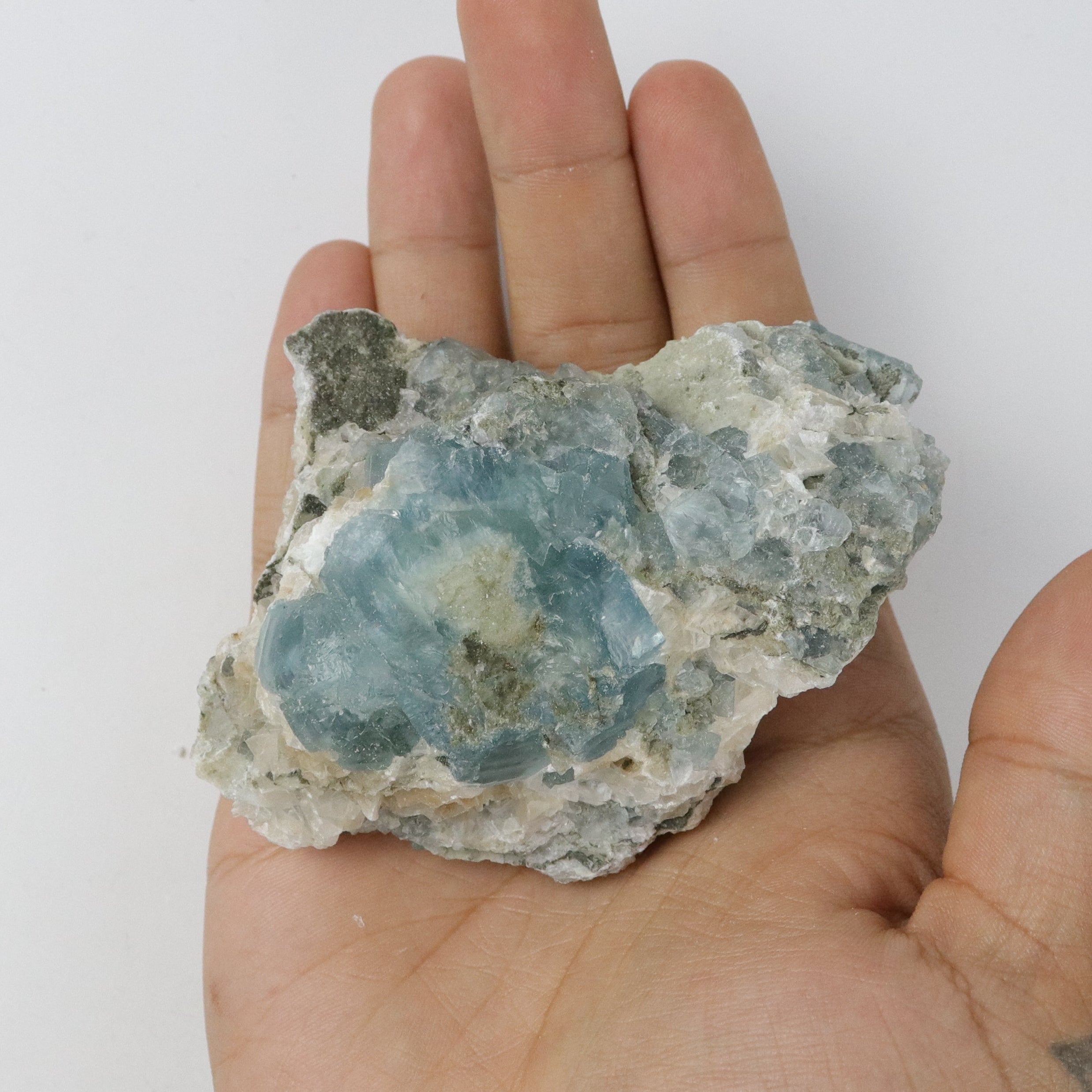 3.5 Inch Blue/Green Fluorite Specimen C15