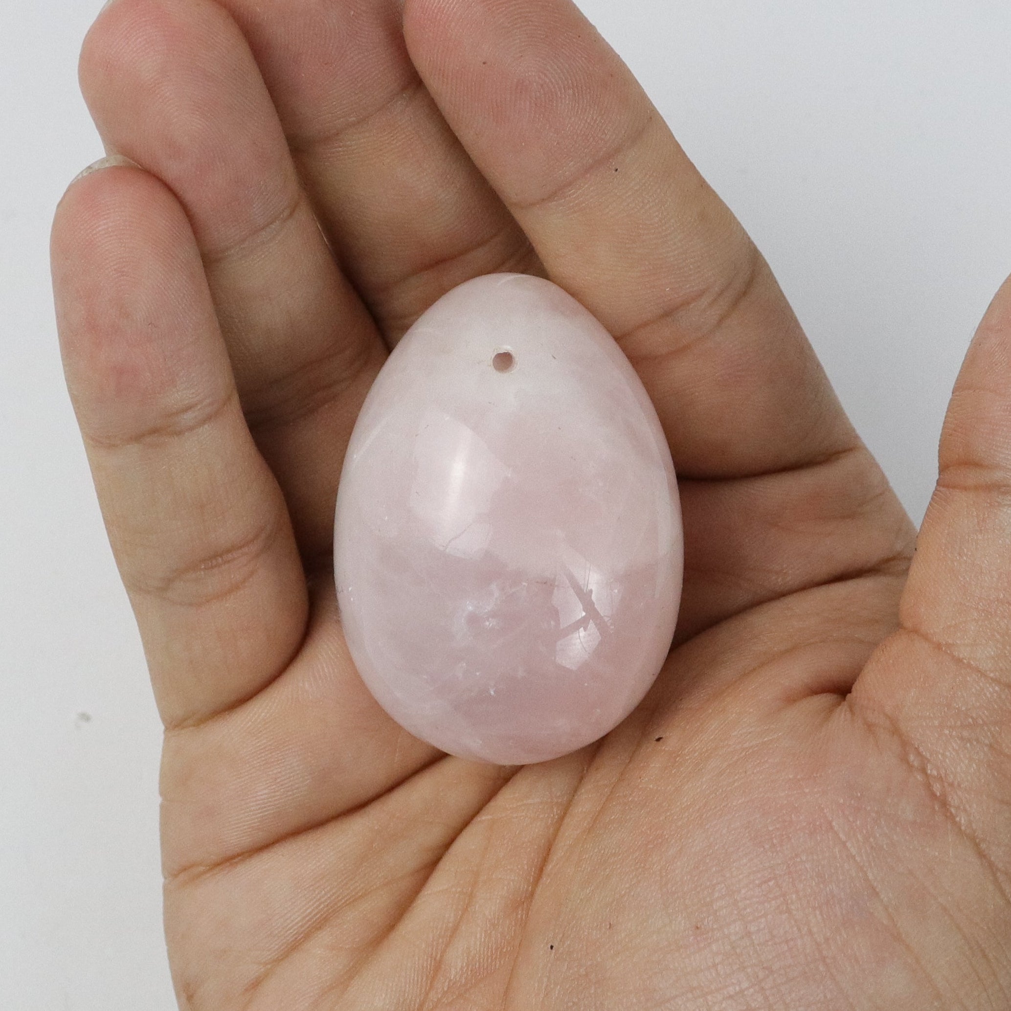 2 Inch Rose Quartz Easter Egg Ornament B7