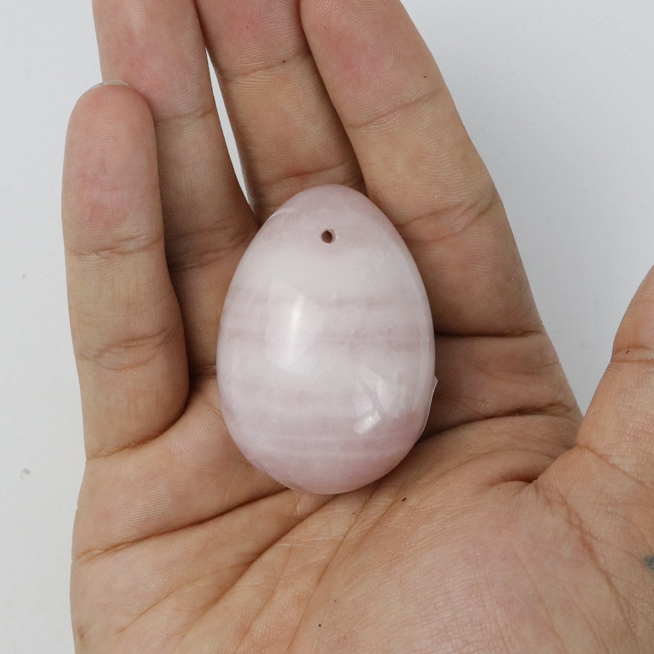 2 Inch Rose Quartz Easter Egg Ornament C7
