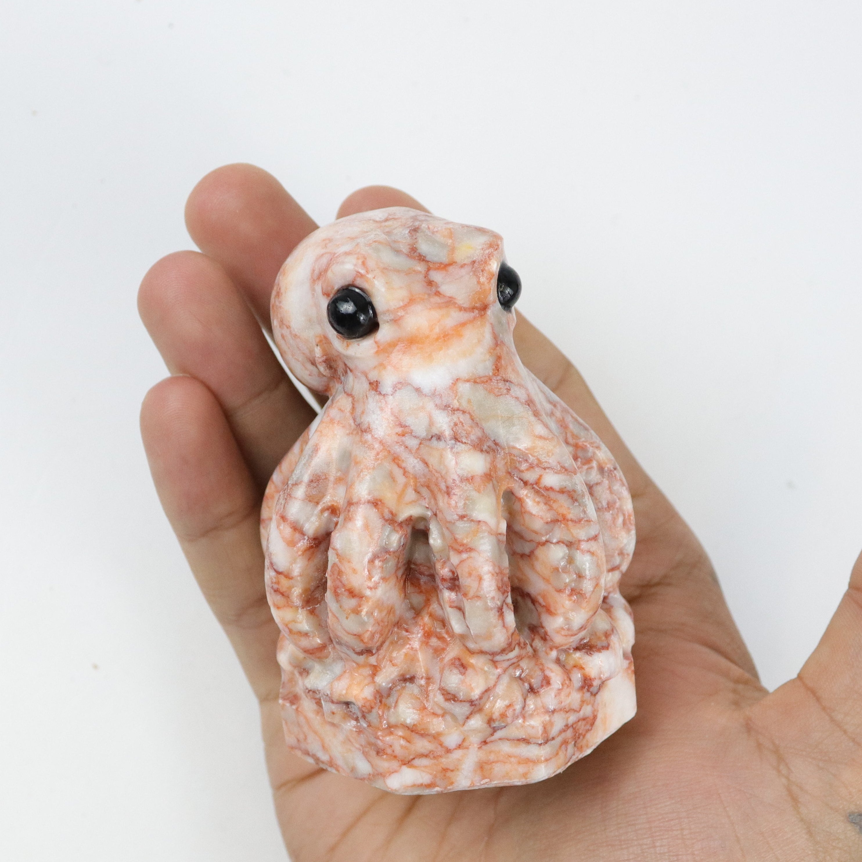 3 Inch Red Line Jasper Octopus A58