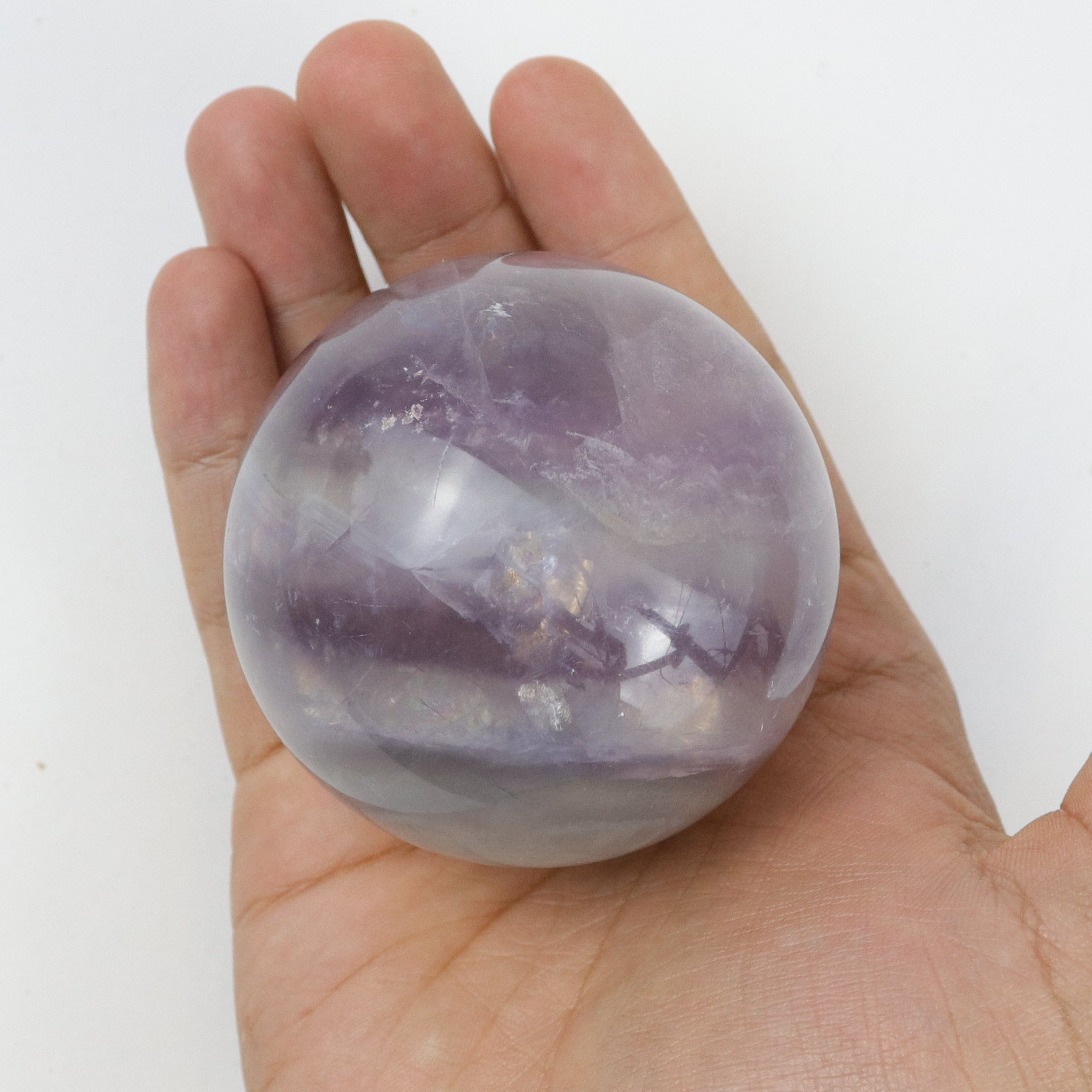 2.5 Inch Silk Fluorite Sphere F38