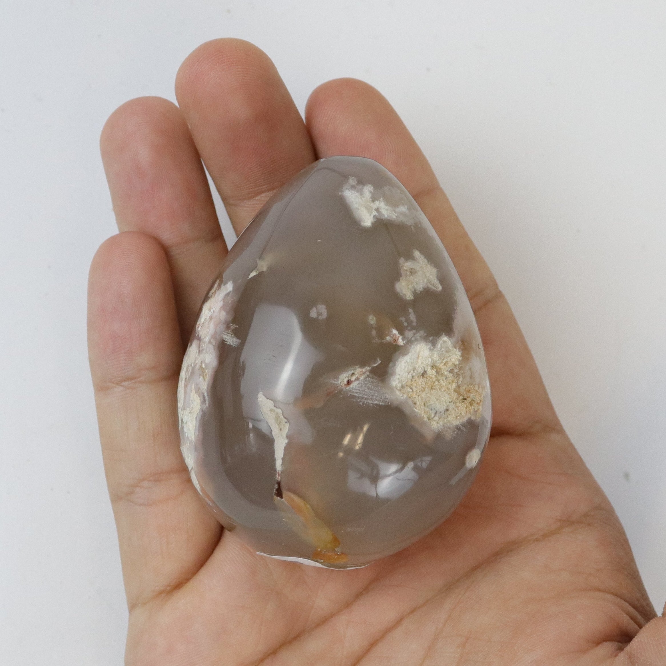 2.5 Inch Flower Agate Egg C10