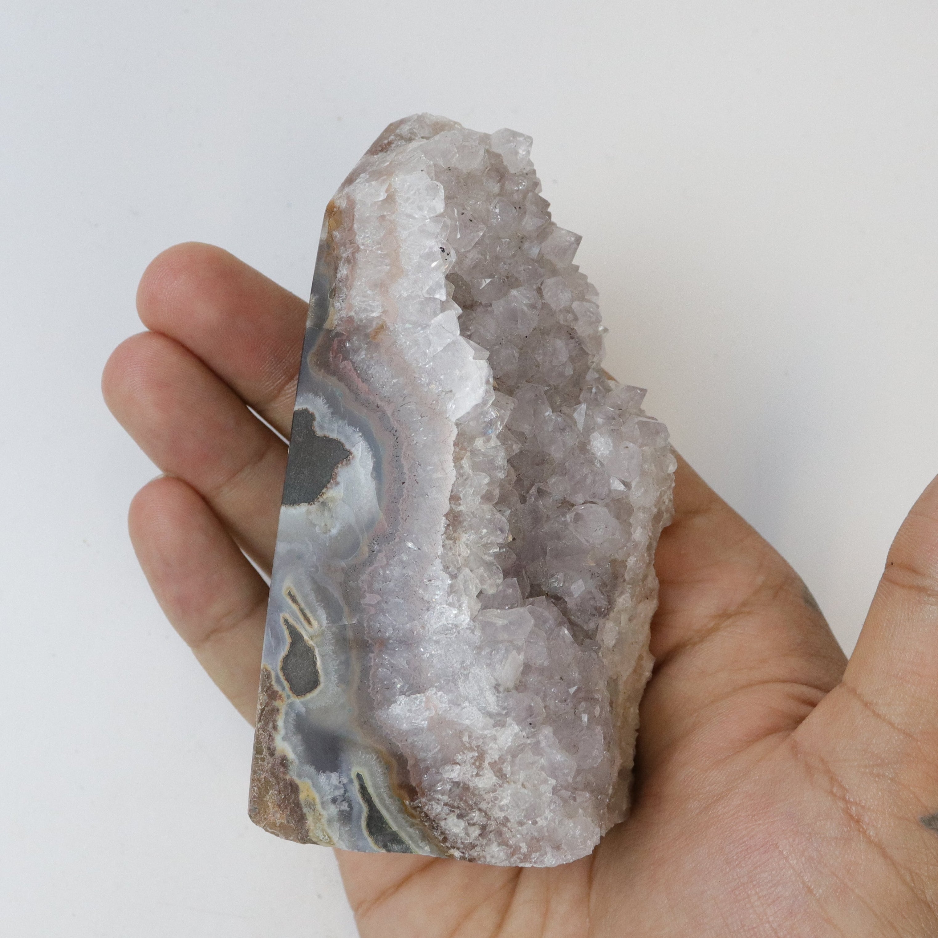 4 Inch Amethyst Raw Edge Tower P16