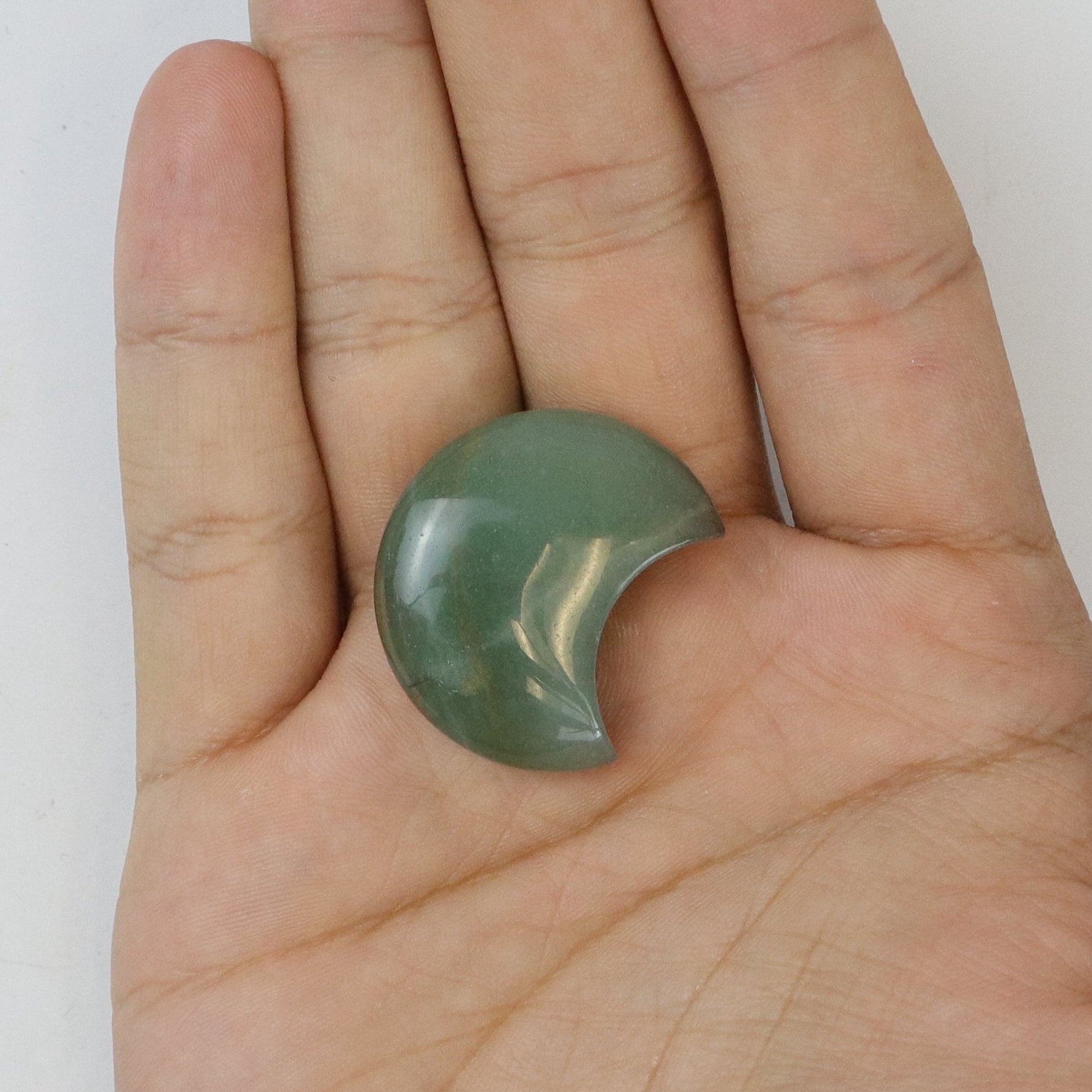 1 Inch Green Aventurine Moon A4