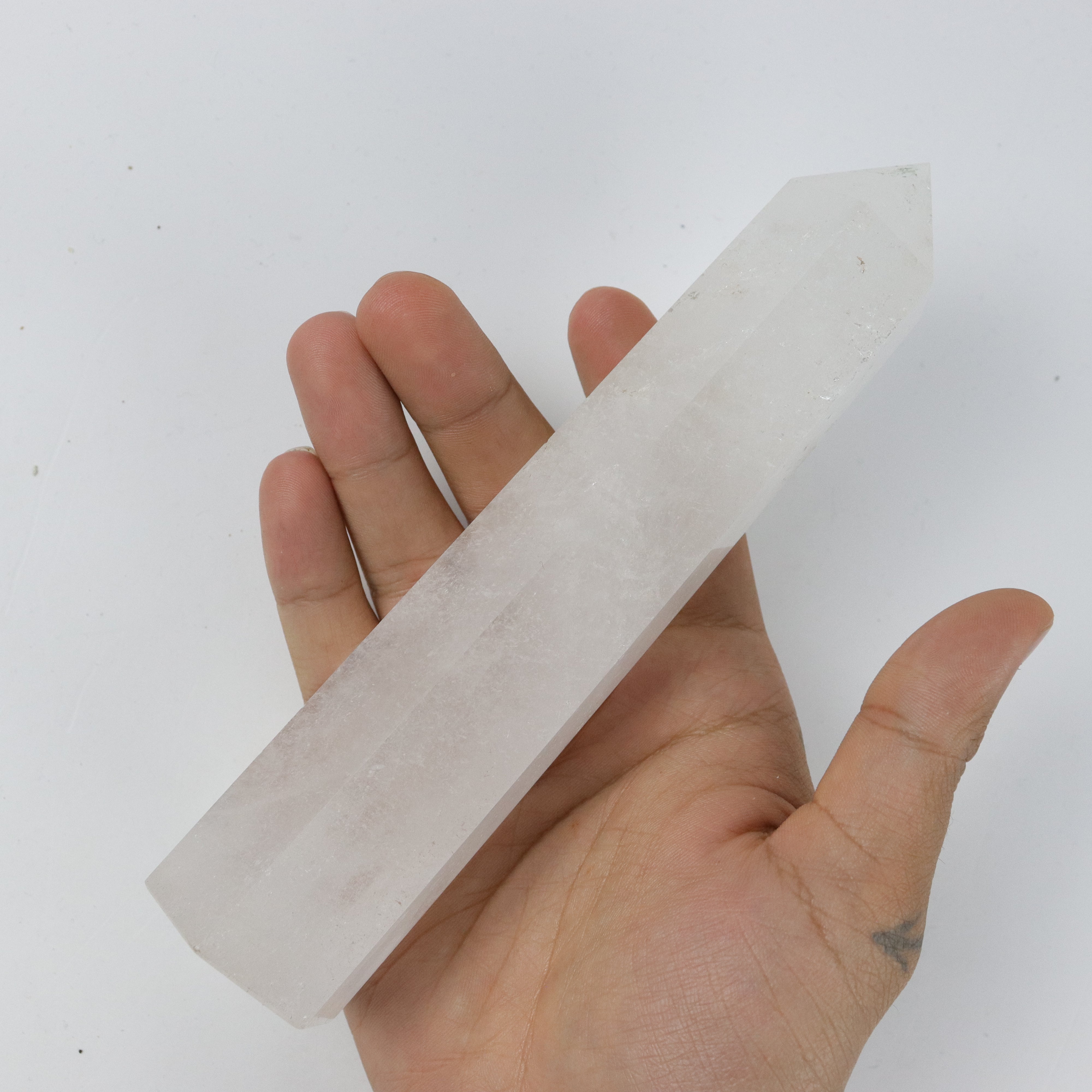 7.25 Inch Clear Quartz Tower J33