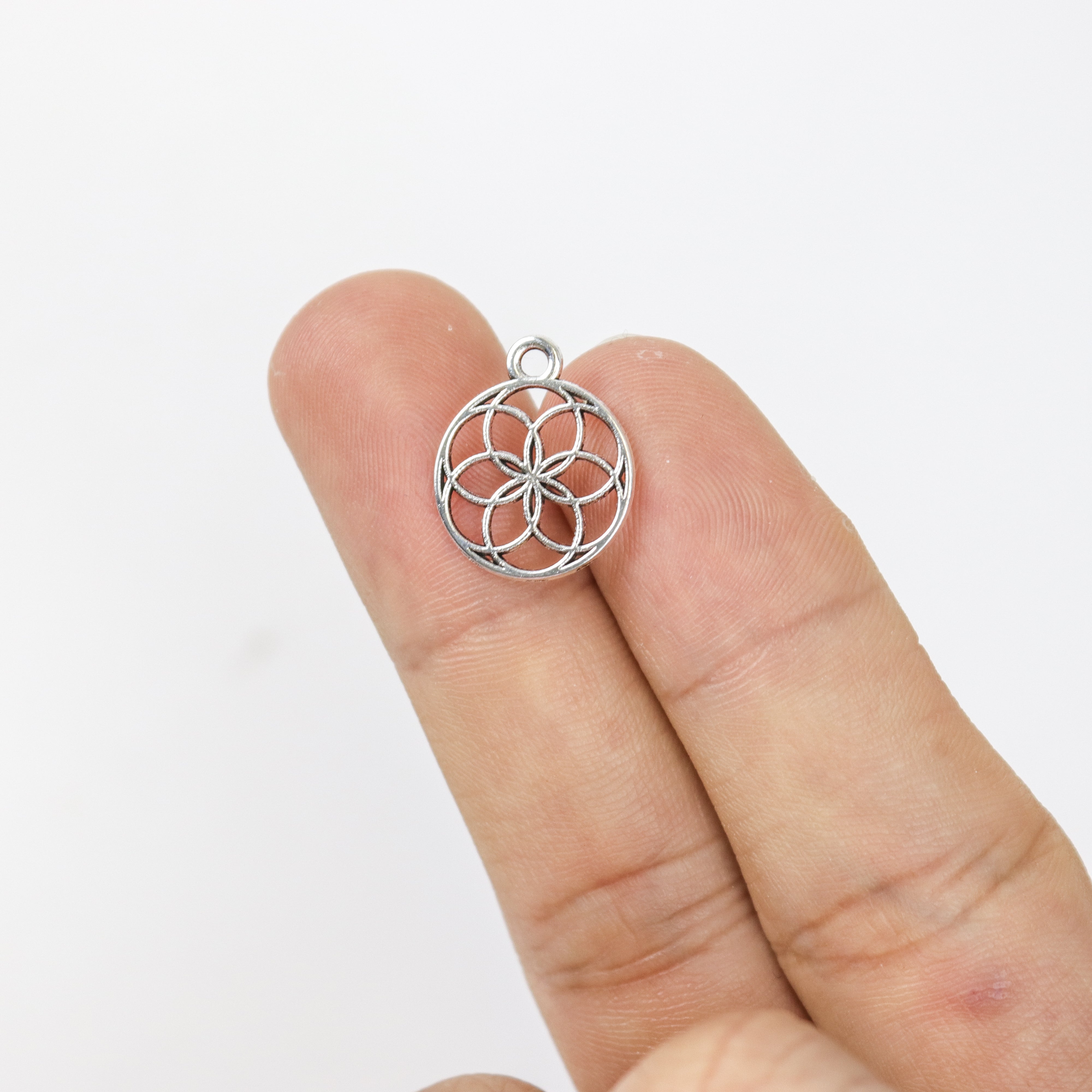 $1.50 Flower Of Life Alloy Charm Pack (5 Charms)