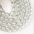 6mm Grey Glass Bead Strand 31" Loop $3.75