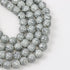 10mm Grey Speckled Painted Glass Bead Strand 30" Loop $5.00