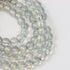 6mm Grey Glitter Powder Glass Bead Strand 30" Loop $3.75