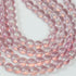10mm Dark Pink Glitter Powder Glass Bead Strand 32" Loop $5.00