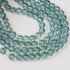 8mm Dark Blue Glitter Powder Glass Bead Strand 31" Loop $4.00