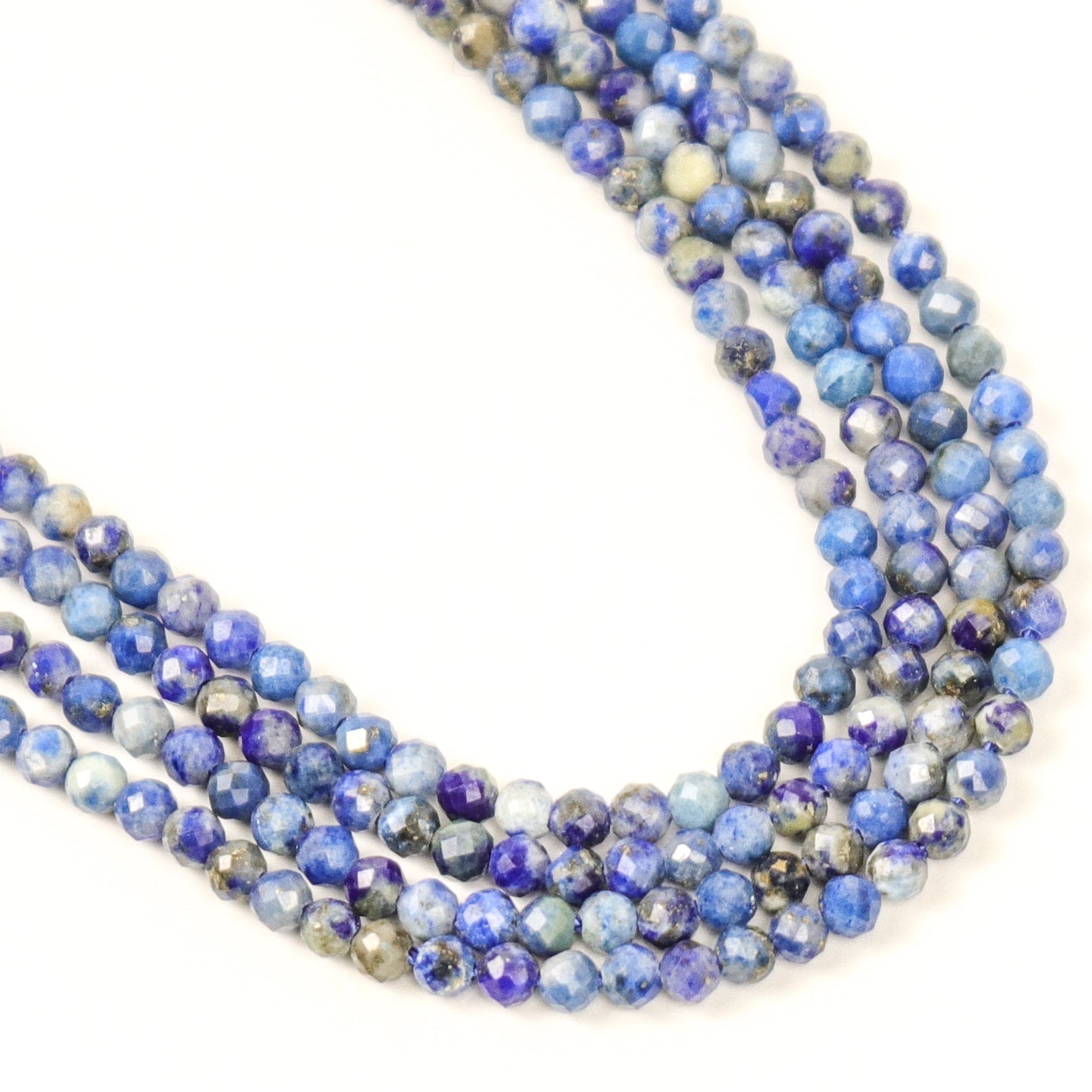 2mm HQ Faceted Lapis Lazuli Bead Strand