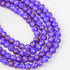 6mm Gold/Purple Mosaic Painted Glass Bead Strand 30" Loop $3.75