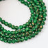 6mm Gold/Green Mosaic Painted Glass Bead Strand 30" Loop $3.75