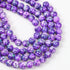 8mm Purple Turtle Shell Glass Bead Strand 30-Inch Loop $4.00