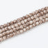 6mm Light Brown Turtle Shell Glass Bead Strand 32-Inch Loop $3.75