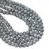 6mm Grey Turtle Shell Glass Bead Strand 32-Inch Loop $3.75