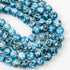 10mm Blue Turtle Shell Glass Bead Strand 30-Inch Loop $5.00