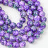 10mm Purple Turtle Shell Glass Bead Strand 30-Inch Loop $5.00