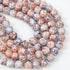 10mm Orange Turtle Shell Glass Bead Strand 30-Inch Loop $5.00