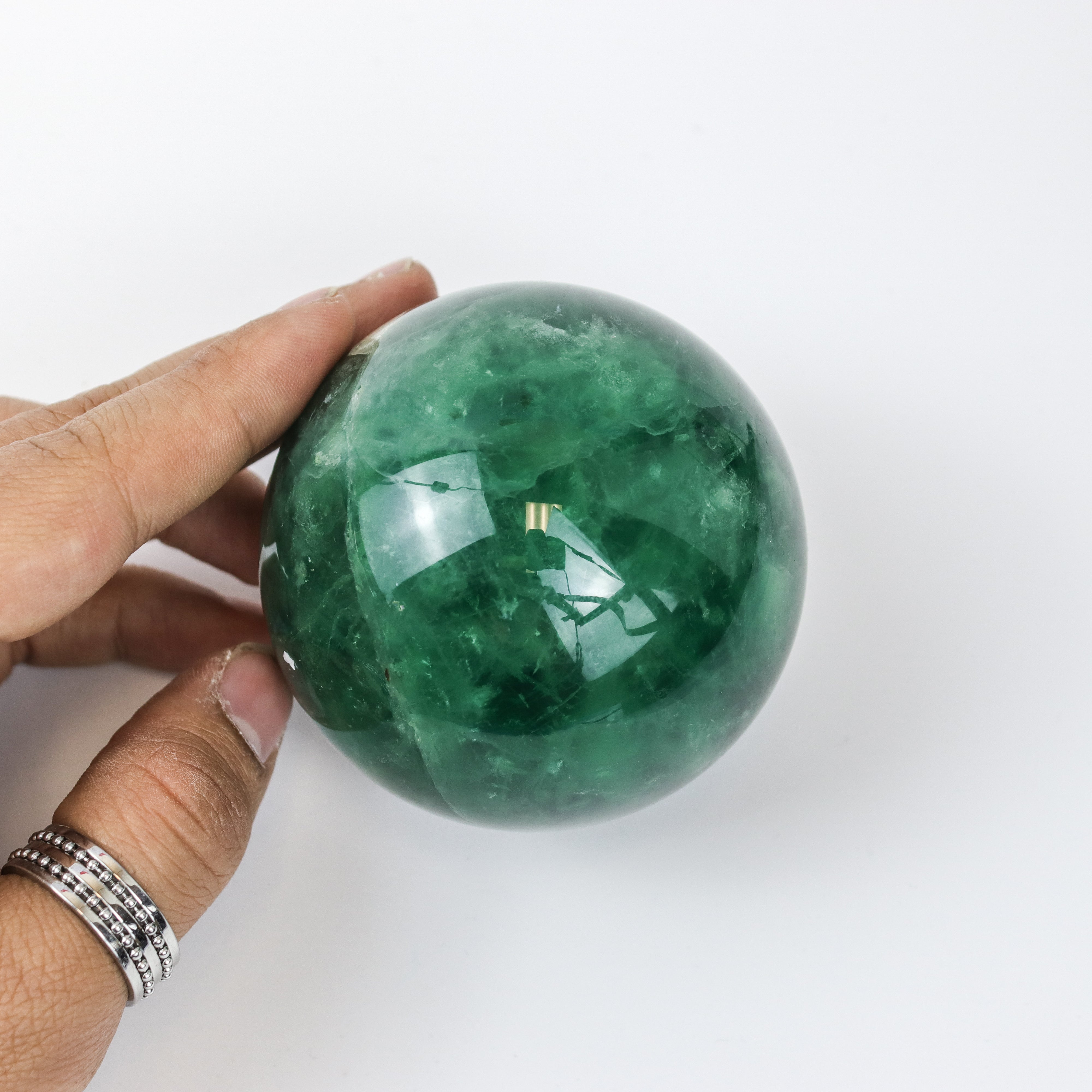 2.5 Inch Green Fluorite Sphere $38